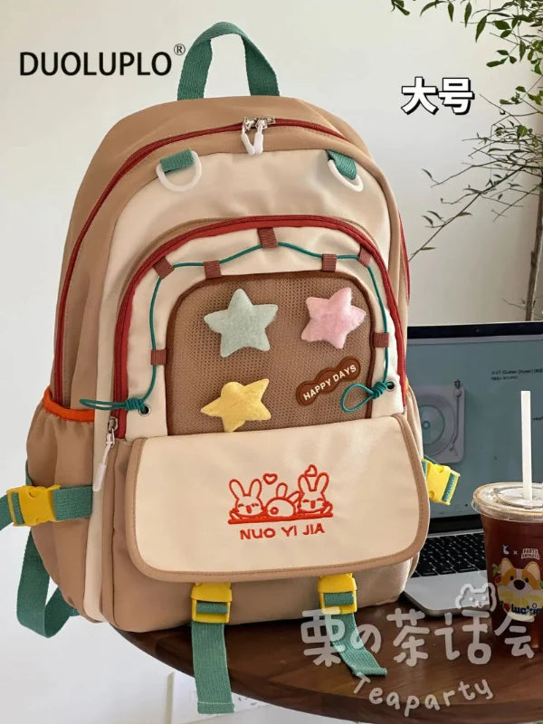 Kawaii Star Chaser Backpack – Celestial Nylon Bag | 6 Colours | Small & Large