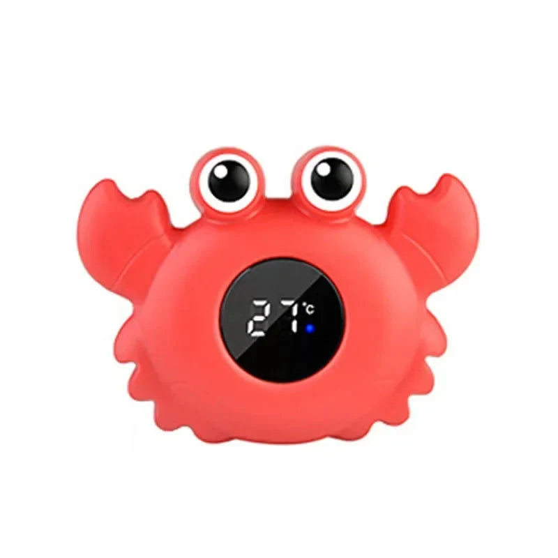 Baby Bath Thermometer Floating Animal – Digital LED Display | Penguin, Whale, Bunny, Crab | Waterproof Bath Toy | Newborn Baby Shower Gift