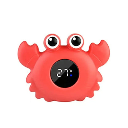 Baby Bath Thermometer Floating Animal – Digital LED Display | Penguin, Whale, Bunny, Crab | Waterproof Bath Toy | Newborn Baby Shower Gift
