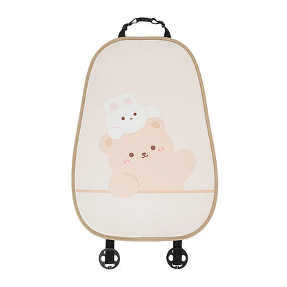 Kawaii Plush Bear Car Seat Accessories – Cute Headrest, Backrest & Pad Options