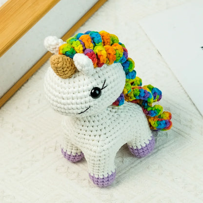 Kawaii Unicorn Crochet Kit for Beginners – Complete Amigurumi Starter Set | Everything Included | Cute Craft Gift