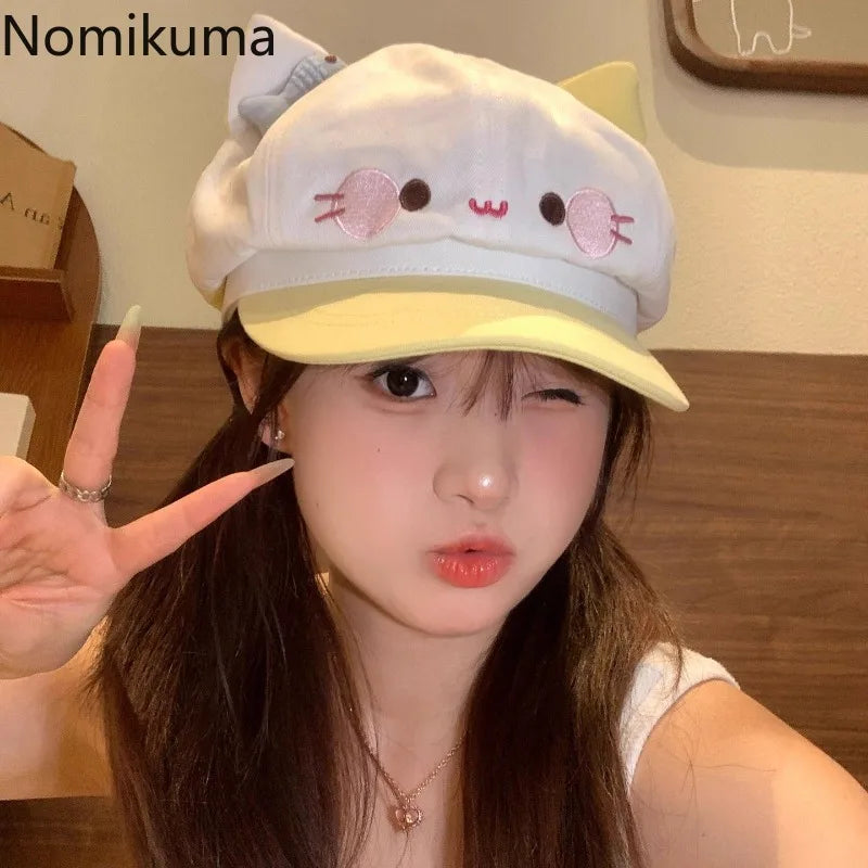 Kawaii Cat Ears Hat – Cute Polyester Cap | One Size | Adjustable Fit