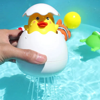 Baby Bath Toy Water Sprinkler – Cute Duck & Penguin Egg Design | Squeeze & Spray | Bath, Shower & Pool | Kids Gift