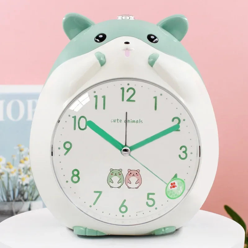 Kawaii Hamster Alarm Clock with Night Light | Kids Bedside Decor
