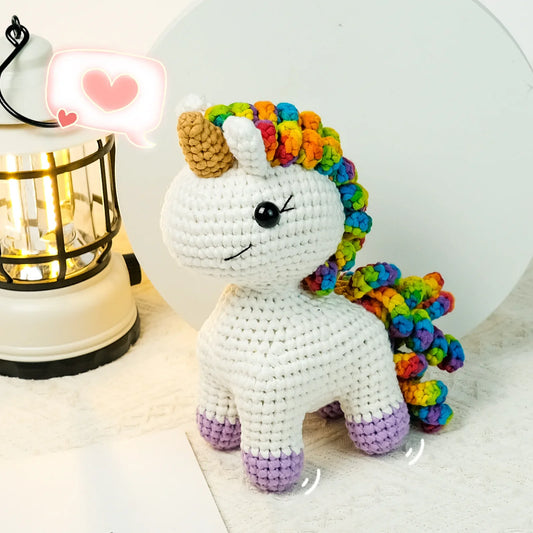 Kawaii Unicorn Crochet Kit for Beginners – Complete Amigurumi Starter Set | Everything Included | Cute Craft Gift