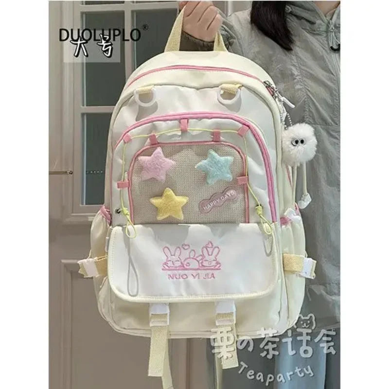 Kawaii Star Chaser Backpack – Celestial Nylon Bag | 6 Colours | Small & Large