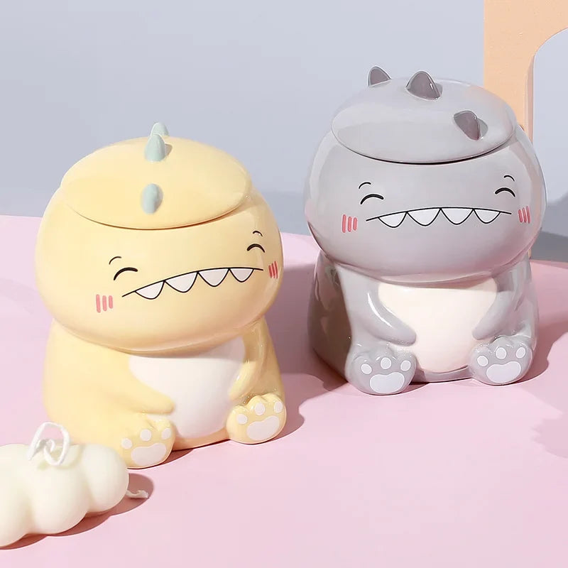Kawaii Dinosaur Ceramic Mug – Cute 450ml Dino Cup | 3 Designs