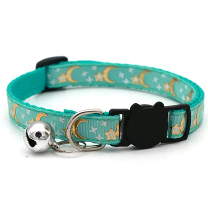 Colorful Pet Collar with Bell – Adjustable for Cats & Small Dogs