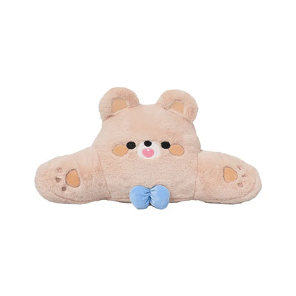Kawaii Plush Bear Car Seat Accessories – Cute Headrest, Backrest & Pad Options