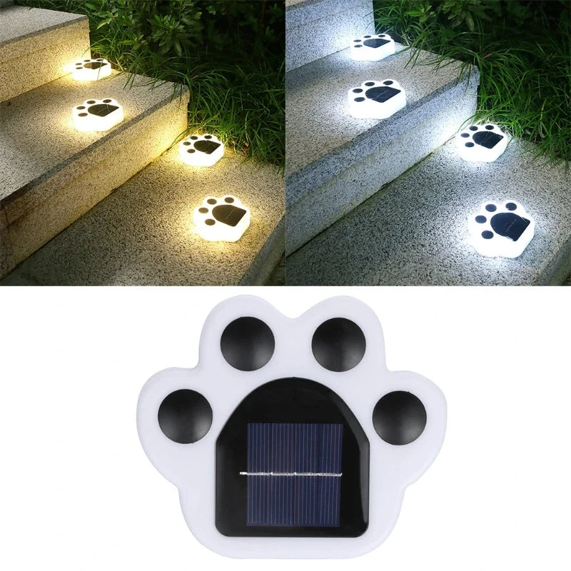 Kawaii Solar Cat Paw Light – Cute Outdoor Garden & Patio Decor | White & Warm White