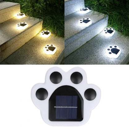 Kawaii Solar Cat Paw Light – Cute Outdoor Garden & Patio Decor | White & Warm White