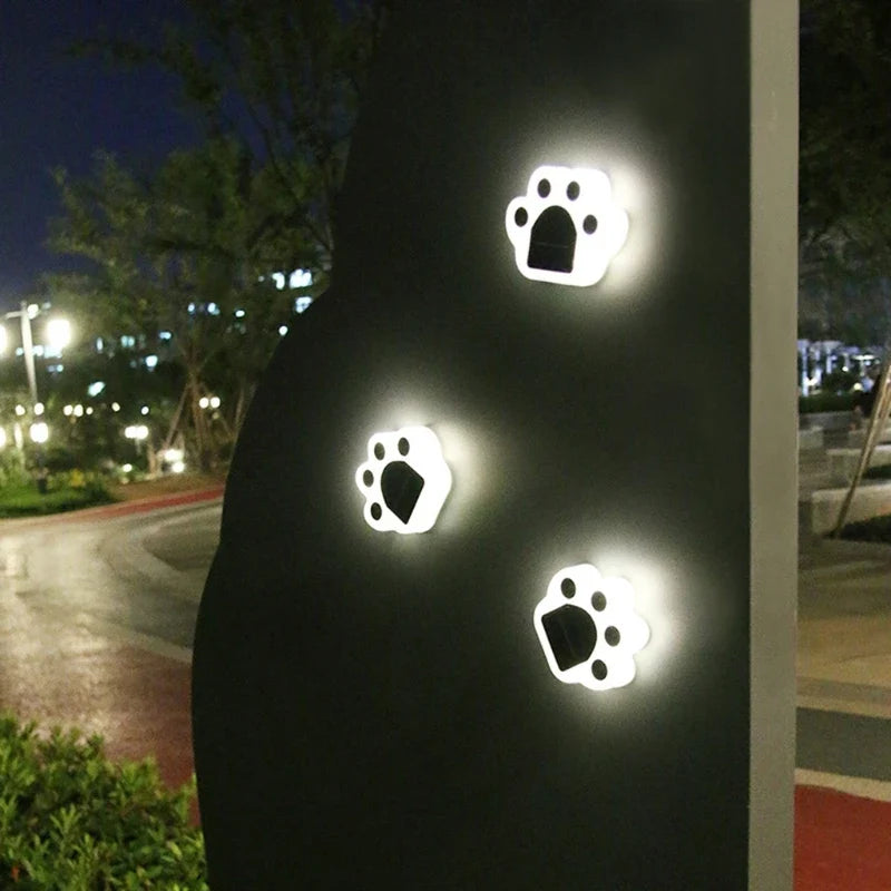 Kawaii Solar Cat Paw Light – Cute Outdoor Garden & Patio Decor | White & Warm White