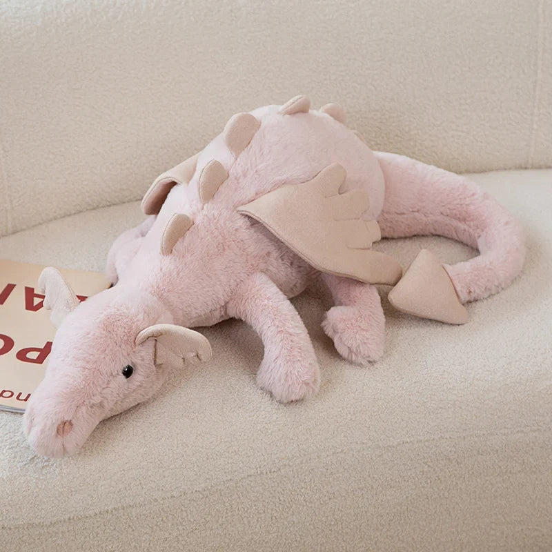 Kawaii Soft Dragon Plushie – Cute Stuffed Dragon Toy | 30cm, 50cm, 70cm & 90cm | Pink, White, Green & Blue