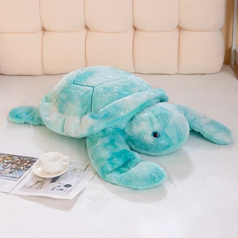 Kawaii Pastel Plush Turtle – Squishy Soft Turtle Stuffed Animal | Blue & Pink | 2 Sizes