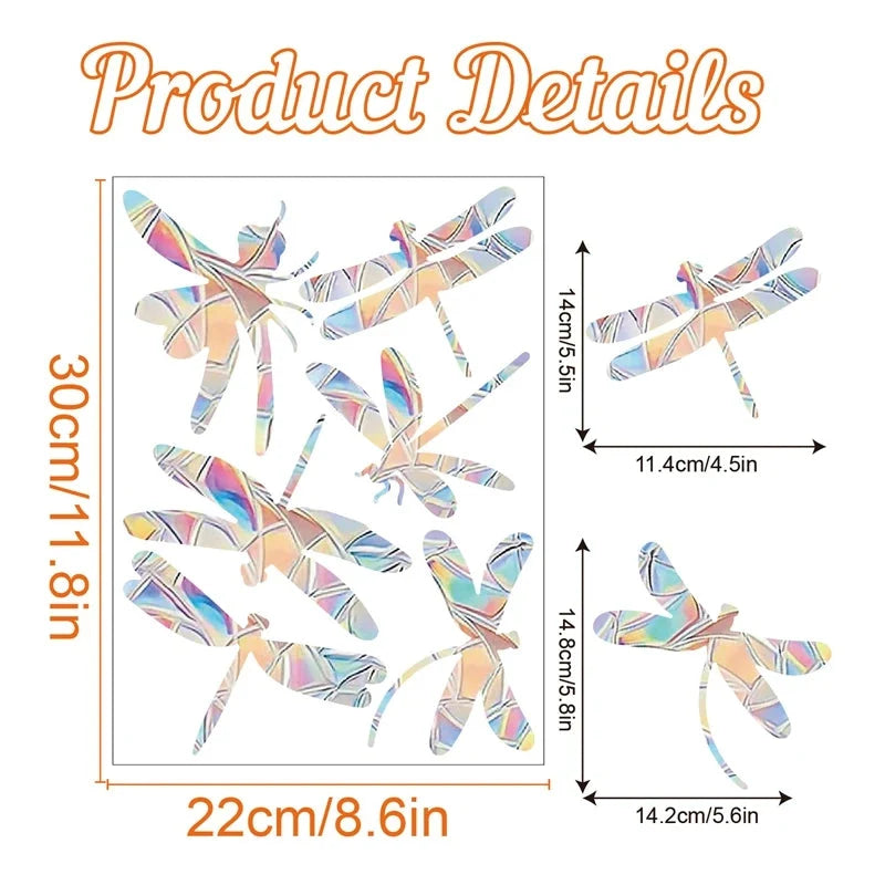 Rainbow Suncatcher Window Stickers – Holographic Prism Decals | 11 Designs | Mushrooms, Stars, Rabbits, Dragonflies & More | Home & Nursery Gift