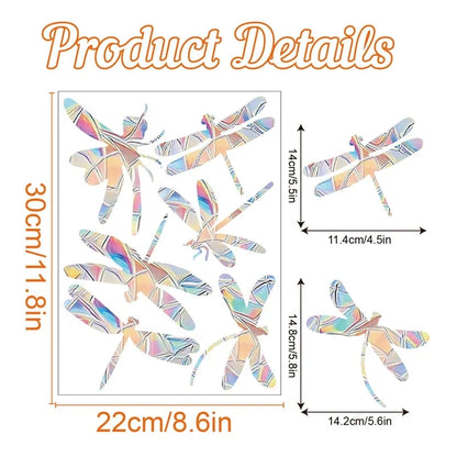 Rainbow Suncatcher Window Stickers – Holographic Prism Decals | 11 Designs | Mushrooms, Stars, Rabbits, Dragonflies & More | Home & Nursery Gift