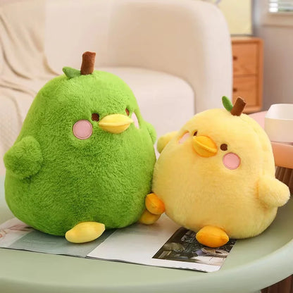 Kawaii Duck Pear Plushie | Cute Fruit Animal Stuffed Toy | 20–40cm