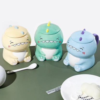 Kawaii Dinosaur Ceramic Mug – Cute 450ml Dino Cup | 3 Designs