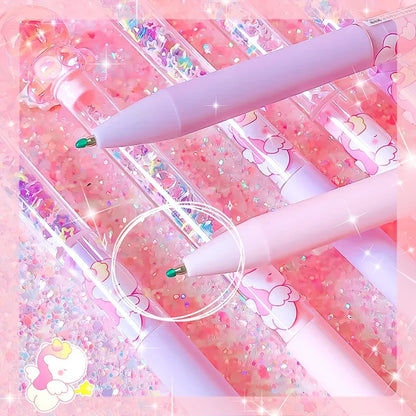 Kawaii Unicorn Friend Gel Pen – 0.5mm Black Gel Ink Pen with Unicorn Topper | Pink & Purple | Kawaii Stationery Gift