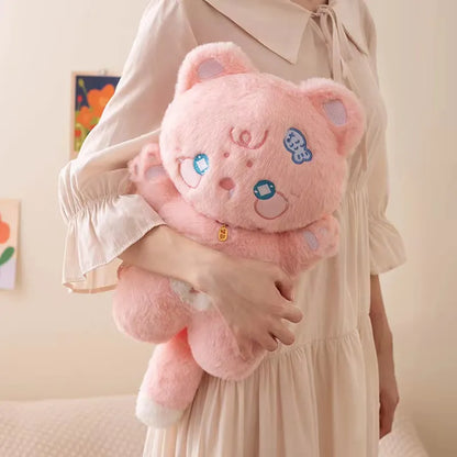 Kawaii Sweet Hugs Cat Plushie – Soft Huggable Stuffed Animal | 38cm | 3 Colours