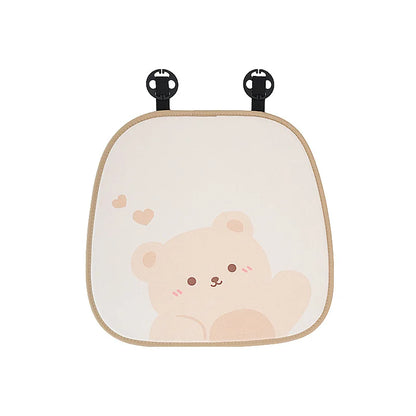 Kawaii Plush Bear Car Seat Accessories – Cute Headrest, Backrest & Pad Options