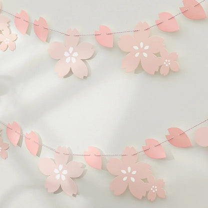 Kawaii Cherry Blossom Party Decoration – Paper Sakura Party Decor | Light Pink & Dark Pink | Kawaii Party Supplies