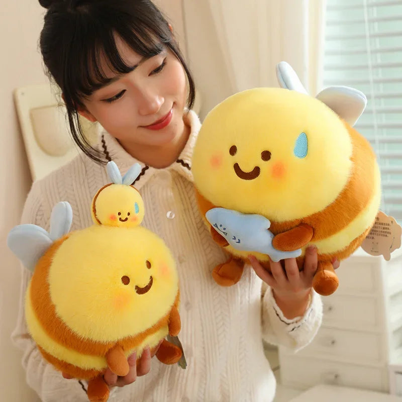 Kawaii Squishy Bee Plushies | Soft Stuffed Animal Cuddle Toy