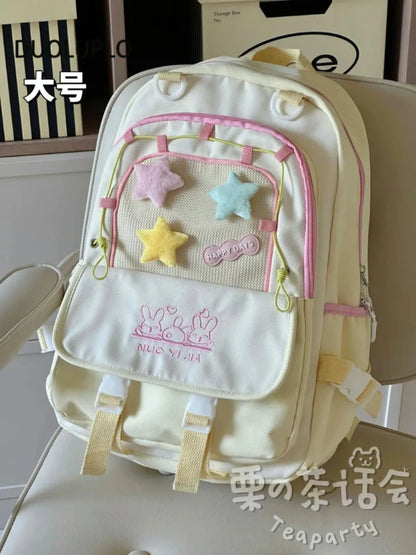 Kawaii Star Chaser Backpack – Celestial Nylon Bag | 6 Colours | Small & Large