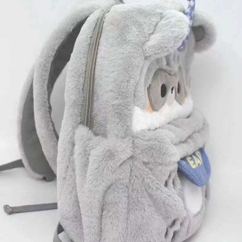 Kawaii Raccoon Bear Backpack – Cute Animal School & Everyday Bag | 28x30x10cm