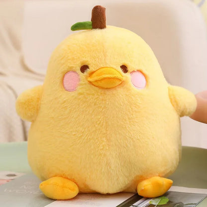 Kawaii Duck Pear Plushie | Cute Fruit Animal Stuffed Toy | 20–40cm