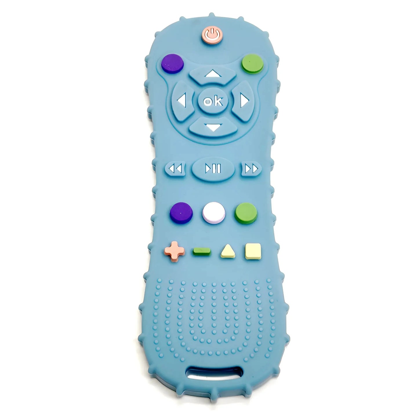 Baby TV Remote Control Silicone Teether – Bear Design | Food-Grade BPA-Free | Textured Gum Relief | 2025 Upgrade | Teething Baby Gift