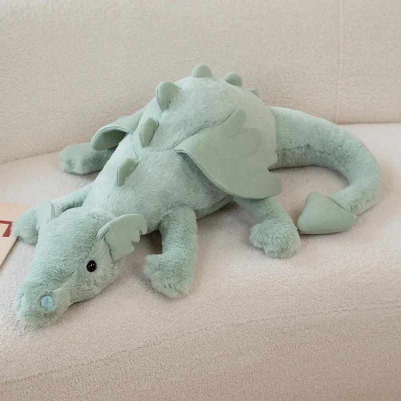 Kawaii Soft Dragon Plushie – Cute Stuffed Dragon Toy | 30cm, 50cm, 70cm & 90cm | Pink, White, Green & Blue