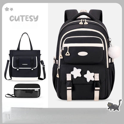 Kawaii Backpack Set | Cute 12-Inch School Bag with Accessories