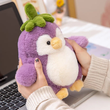 Kawaii Penguin Eggplant Plushie | Funny Vegetable Animal Toy