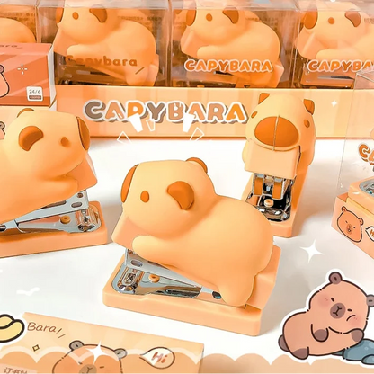 Kawaii Cute Capybara Stapler – Fun Novelty Office Stapler with Staples | Kawaii Desk Accessory