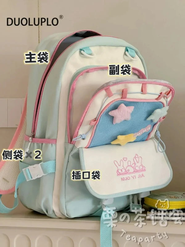 Kawaii Star Chaser Backpack – Celestial Nylon Bag | 6 Colours | Small & Large