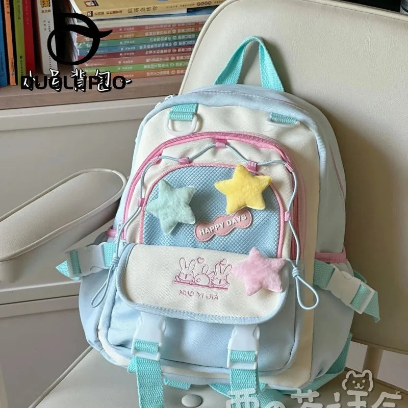 Kawaii Star Chaser Backpack – Celestial Nylon Bag | 6 Colours | Small & Large