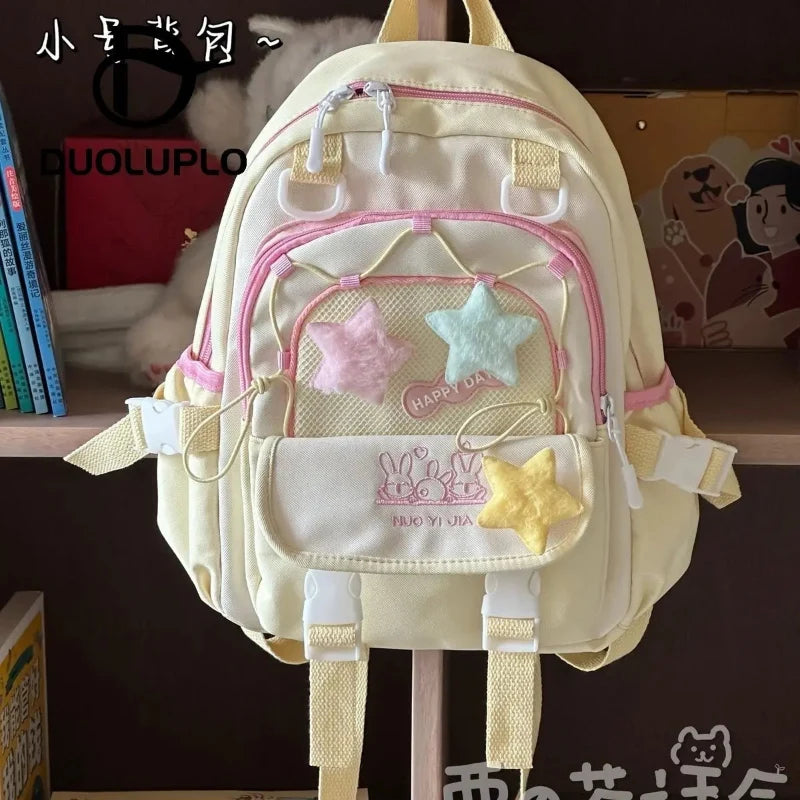 Kawaii Star Chaser Backpack – Celestial Nylon Bag | 6 Colours | Small & Large