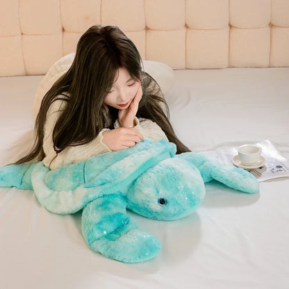 Kawaii Pastel Plush Turtle – Squishy Soft Turtle Stuffed Animal | Blue & Pink | 2 Sizes