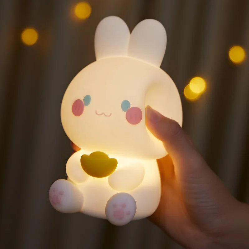 Kawaii Bunny Night Light – Cute Soft Glow Bedside Lamp | Nursery & Bedroom Decor