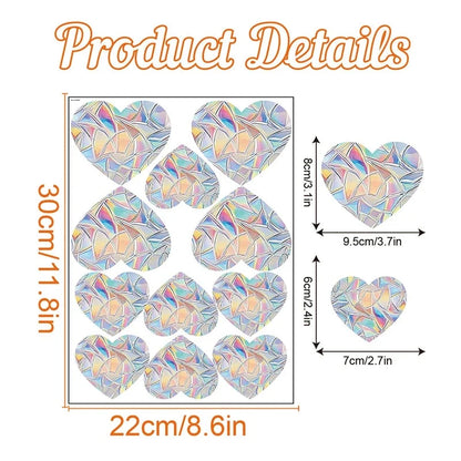 Rainbow Suncatcher Window Stickers – Holographic Prism Decals | 11 Designs | Mushrooms, Stars, Rabbits, Dragonflies & More | Home & Nursery Gift