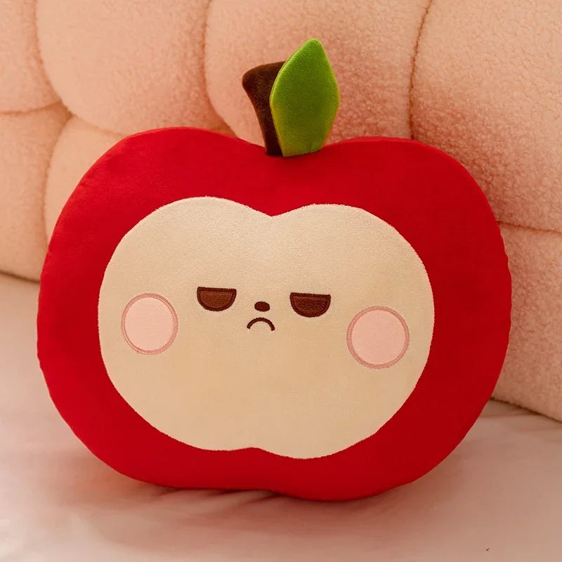 Unimpressed Apple Plushie | Funny Grumpy Fruit Stuffed Toy | 20–30cm