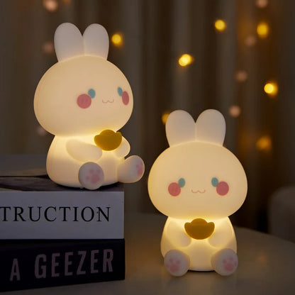 Kawaii Bunny Night Light – Cute Soft Glow Bedside Lamp | Nursery & Bedroom Decor