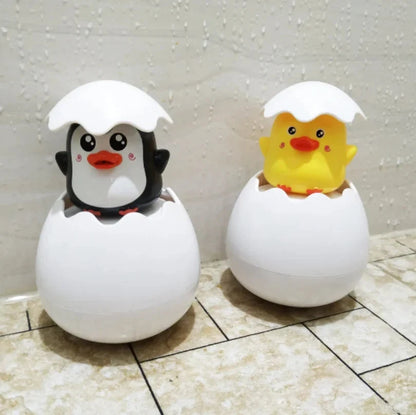 Baby Bath Toy Water Sprinkler – Cute Duck & Penguin Egg Design | Squeeze & Spray | Bath, Shower & Pool | Kids Gift