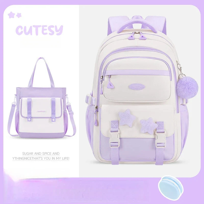 Kawaii Backpack Set | Cute 12-Inch School Bag with Accessories