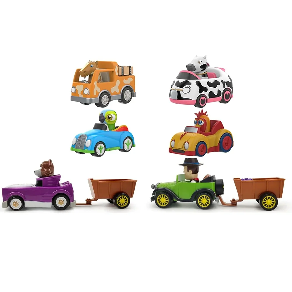La Granja de Zenón Pull-Back Car Toy Set – Bartolito, Farm Animals & Play Mat | Official Licensed | Ages 1–3 | Kids Birthday Gift