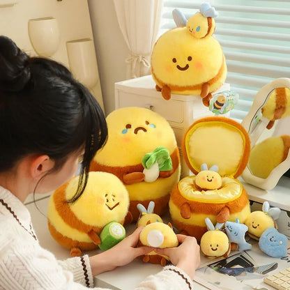 Kawaii Squishy Bee Plushies | Soft Stuffed Animal Cuddle Toy