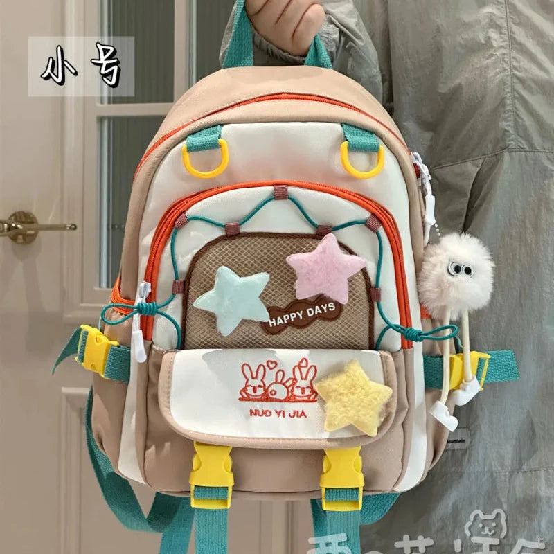 Kawaii Star Chaser Backpack – Celestial Nylon Bag | 6 Colours | Small & Large