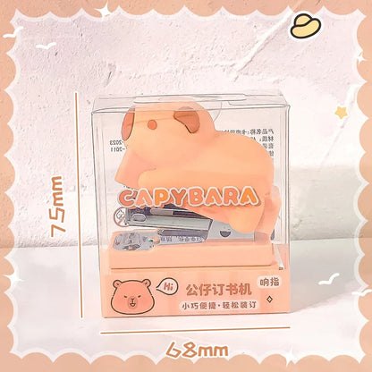 Kawaii Cute Capybara Stapler – Fun Novelty Office Stapler with Staples | Kawaii Desk Accessory