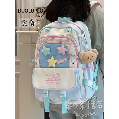 Kawaii Star Chaser Backpack – Celestial Nylon Bag | 6 Colours | Small & Large
